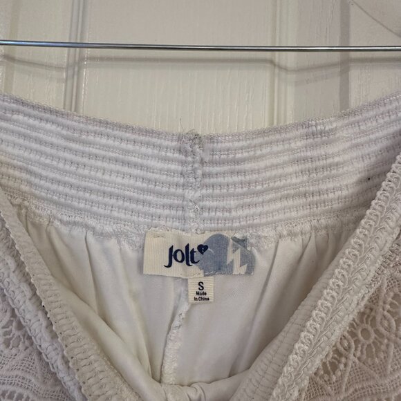 Jolt - White - Crochet Scalloped Shorts - S - Picture 4 of 5